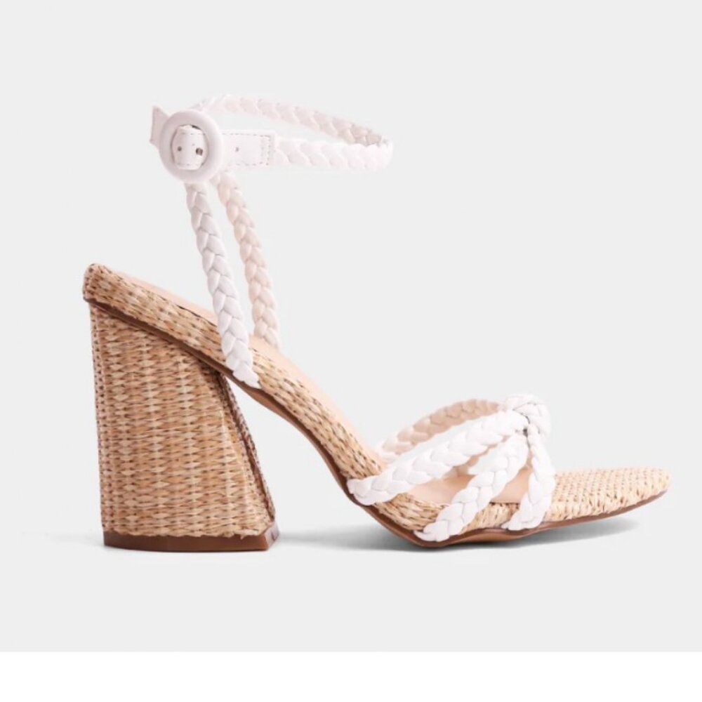 Beachy White Sandal Heel